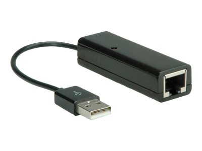 VALUE USB 2.0 to Fast Ethernet Converter - Netzwerkadapter - USB 2.0 - 10/100 Ethernet - Schwarz