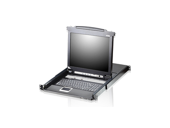 ATEN 17 LCD KVMP Switch with UK Keyboard - KVM-Umschalter - 8-Port