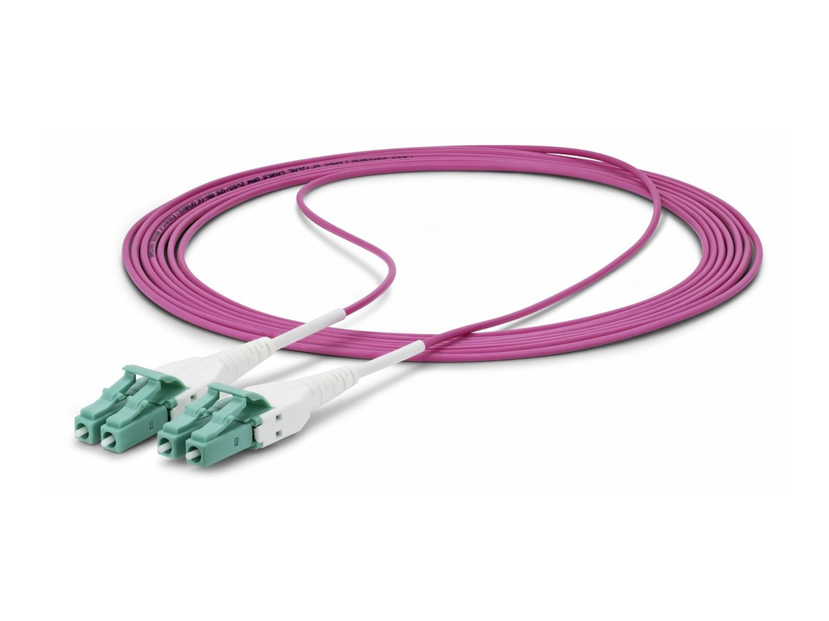 StarTech.com 10m (33ft) LC/LC (UPC) OM4 Multimode Fiber Optic Cable, OFNR - Patch-Kabel - LC/UPC Duplex Multi-Mode (M)