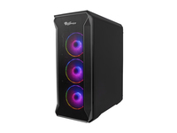 natec GENESIS Irid 505 ARGB - Midi Tower - PC - Acrylnitril-Butadien-Styrol (ABS) - Stahl - Gehärtetes Glas - Schwarz - 