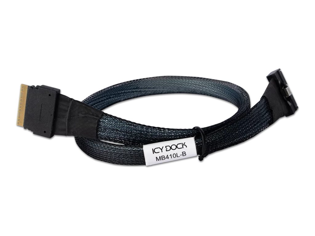 Icy Dock MB410L-B - Internes SAS-Kabel - 8i Mini Cool Edge IO (MCIO)