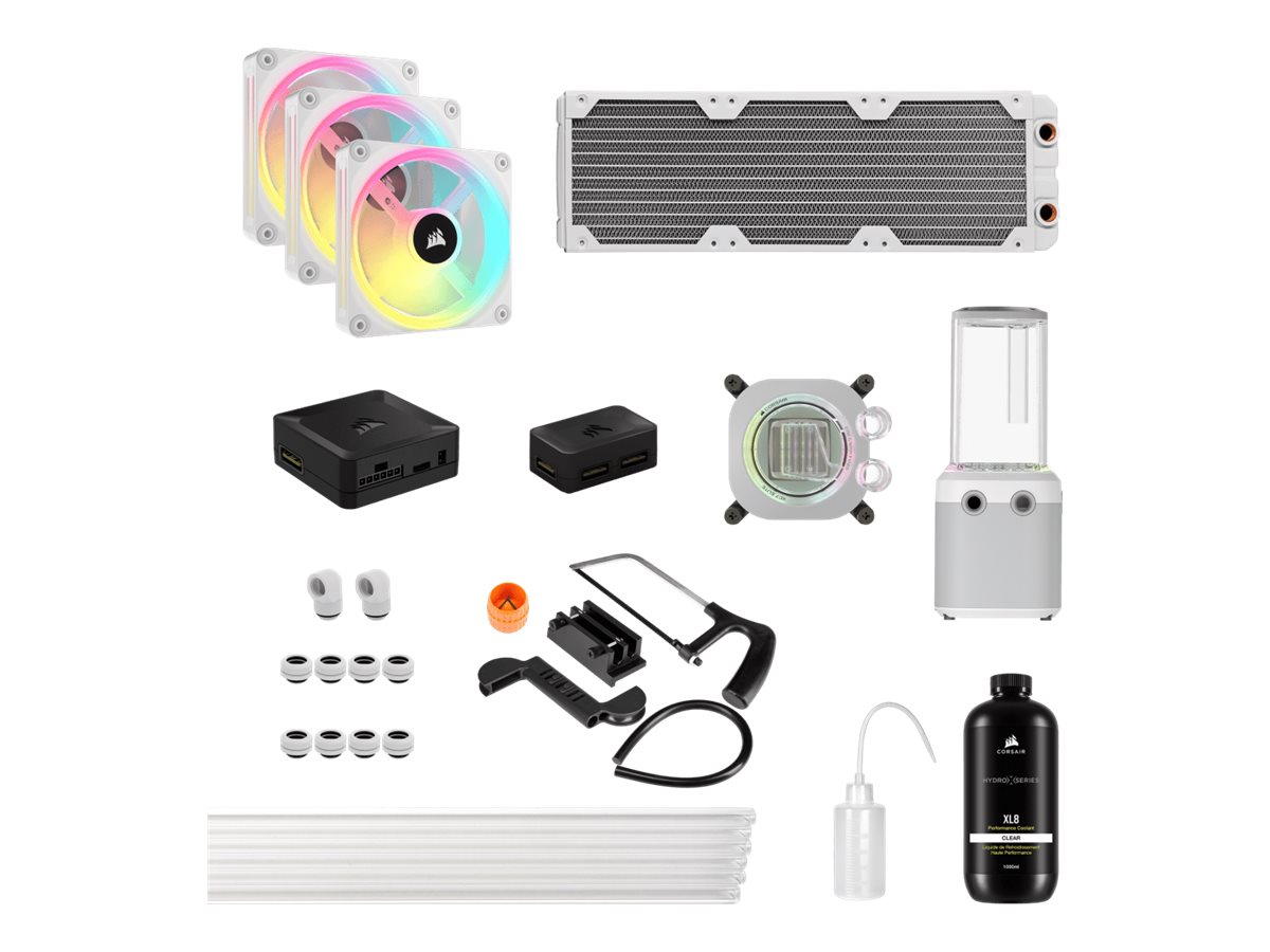 Corsair Hydro X Series iCUE LINK XH405i RGB - Satz für flüssiges Kühlsystem - mit Temperatursensor - Kühlergröße: 360 mm - (für: AM4 LGA1700 AM5)