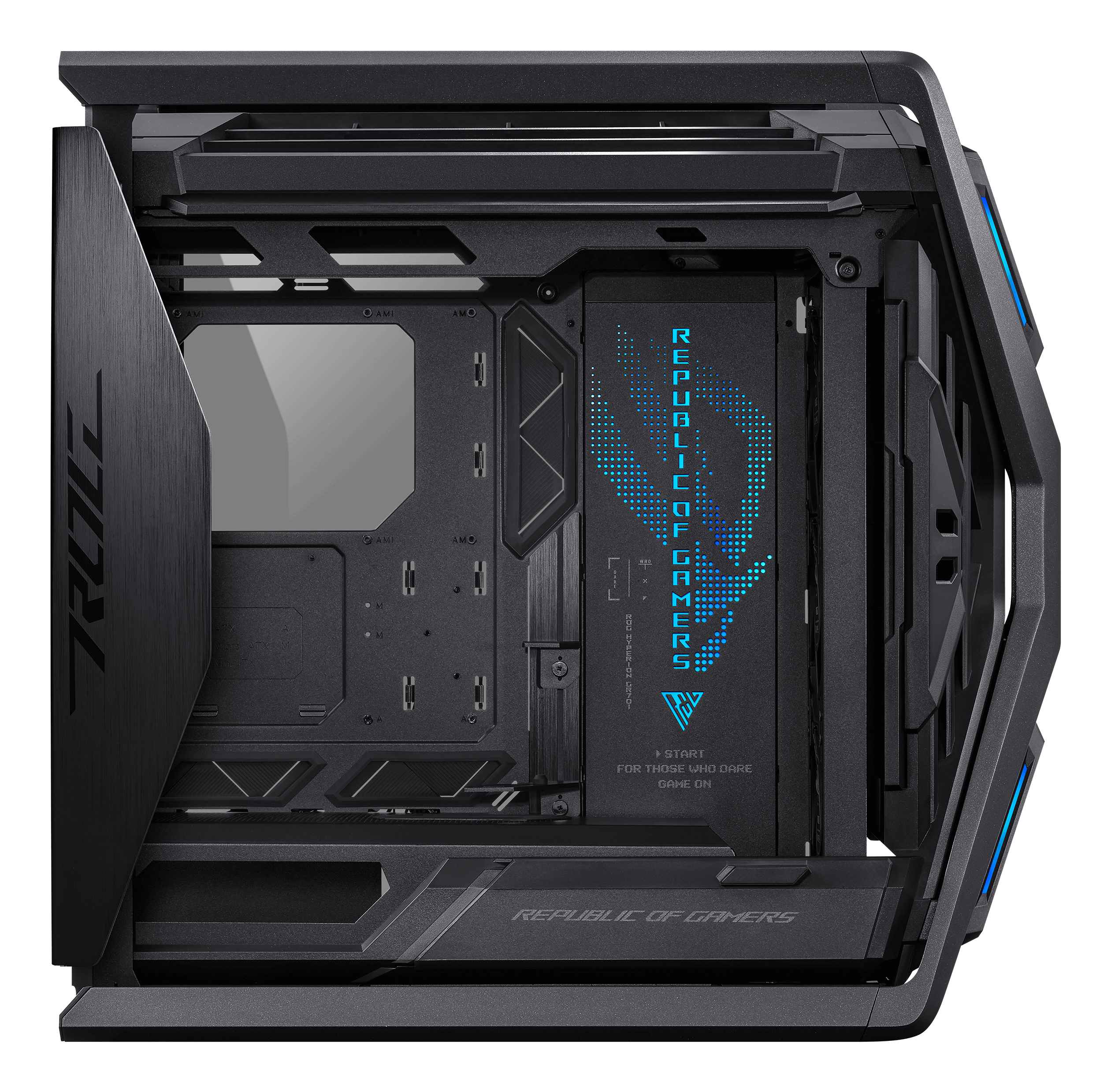 ASUS ROG Hyperion GR701 - Full Tower Gaming-Case - E-ATX - Seitenteil mit Fenster (gehärtetes Glas), Ansicht 2