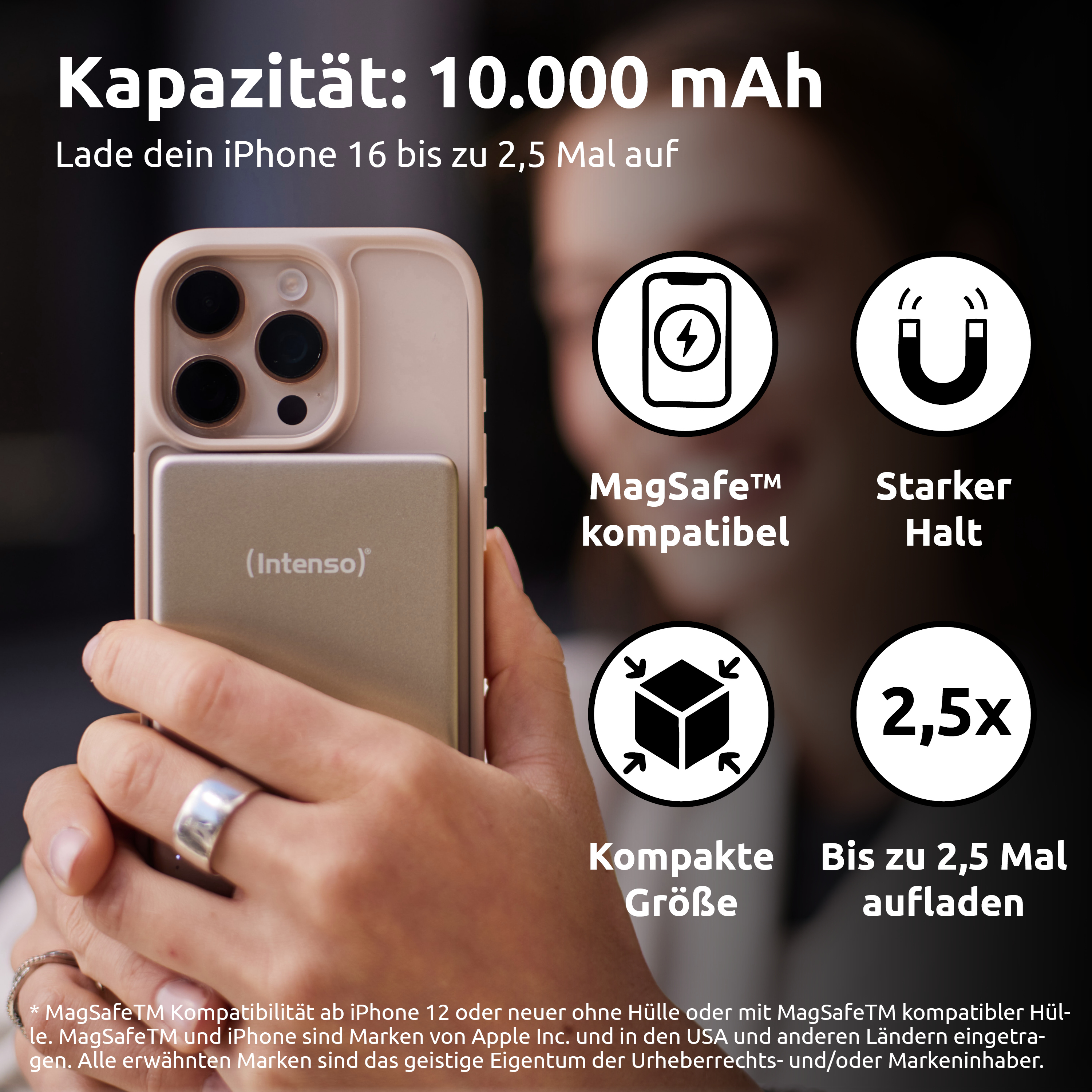 Intenso Powerbank MW10000 champa - Batterie - 10.000 mAh, Ansicht 3