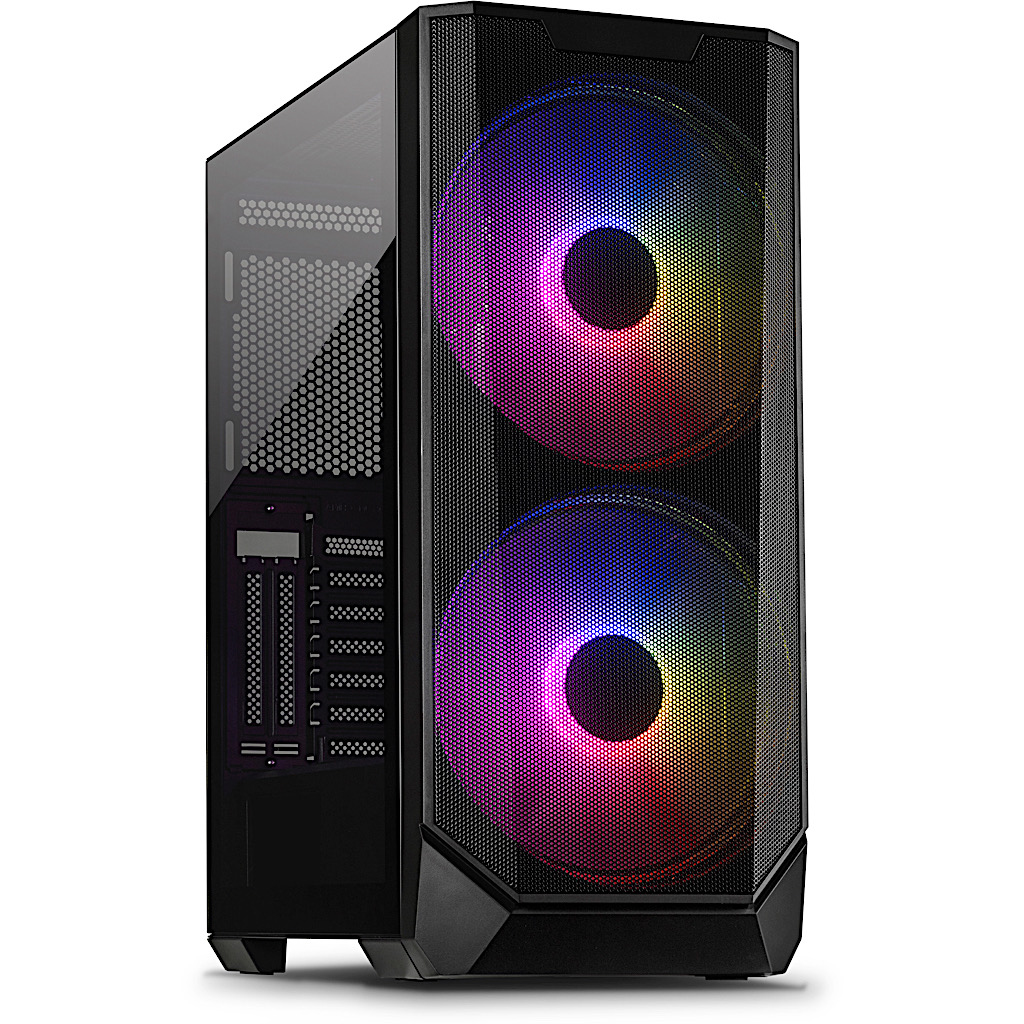 Inter-Tech IT-3503 Airstream - Gaming-Tower - E-ATX - Seitenteil mit Fenster (gehärtetes Glas), Ansicht 2