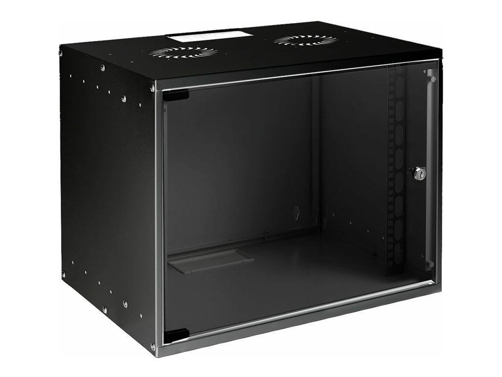 Lanview RUM09U40MNBL - Wandmontiertes Regal - 9U - 80 kg - 11,2 kg - Schwarz, Ansicht 2