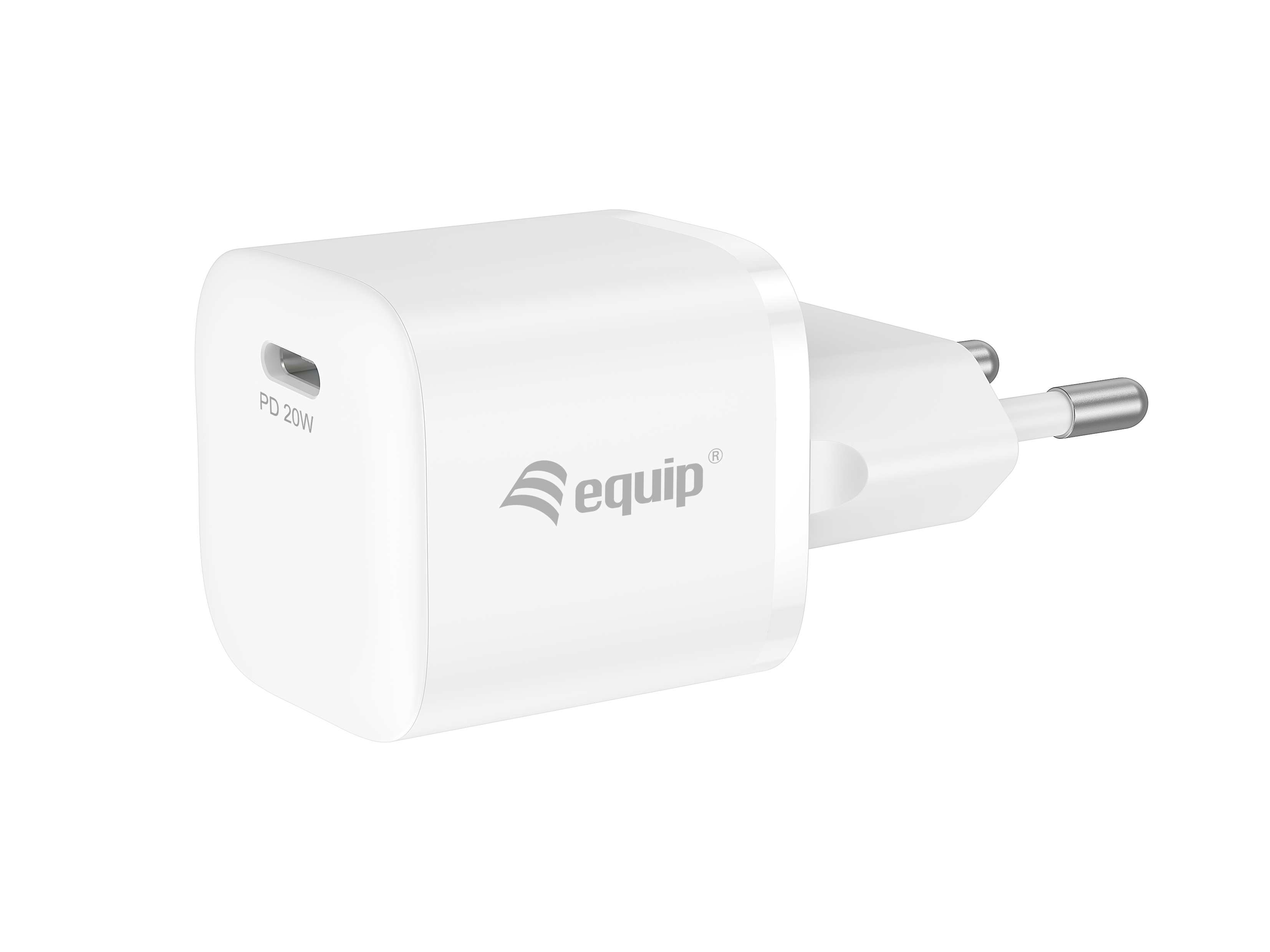 Equip 1-Port 20W USB-C PD-Ladegerät - Indoor - AC - 12 V - Weiß, Ansicht 2