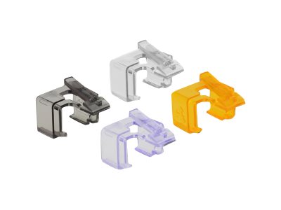 Delock Repair Clip Set 2 - Netzwerkanschluss Reparatur-Clip - Schwarz orange violett durchsichtig (Packung mit 40)