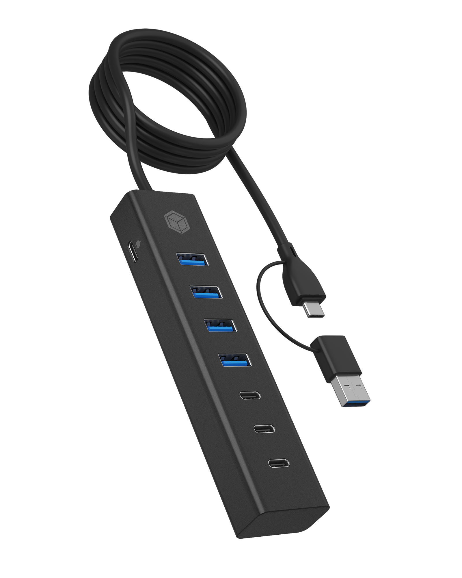 ICY BOX IB-HUB1737-C3 - Hub - 4 x USB 3.2 Gen 1 + 3 x USB-C 3.2 Gen 1, Ansicht 2
