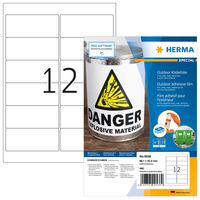 HERMA 9538 - Weiß - Rechteck - A4 - Universal - Polyethylen - Matte