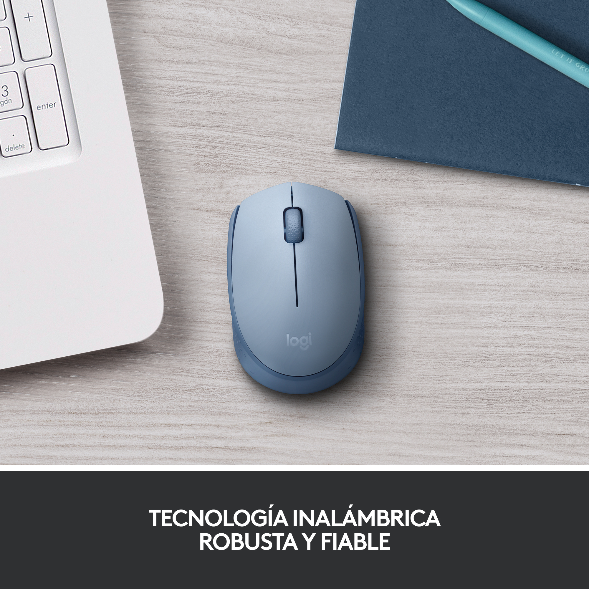 Logitech M171 - Maus - rechts- und linkshändig - optisch - 3 Tasten - kabellos - 2.4 GHz - kabelloser Empfänger (USB), Ansicht 2