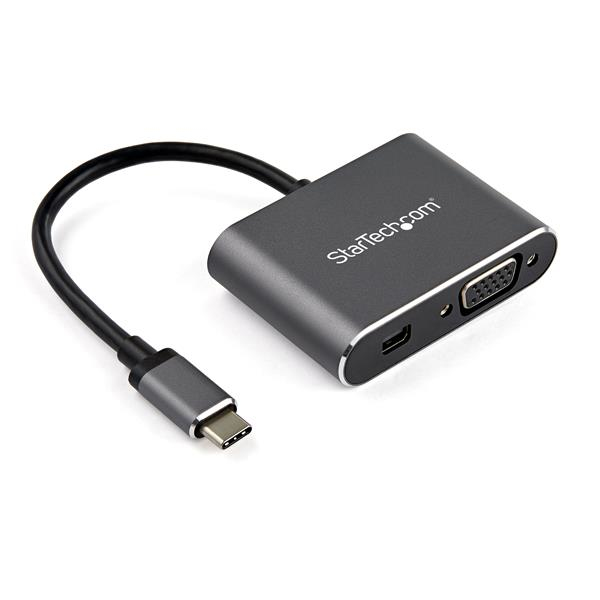 StarTech.com USB-C Multiport Adapter - Mini DisplayPort oder VGA - 4K 60Hz, USB Typ-C, 1, VGA-Ausgang (D-Sub), 3840 x 2160 Pixel