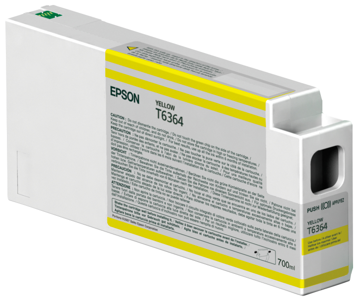 Epson Singlepack Yellow T636400 UltraChrome HDR, 700 ml, Tinte auf Pigmentbasis, 700 ml, 1 Stück(e)