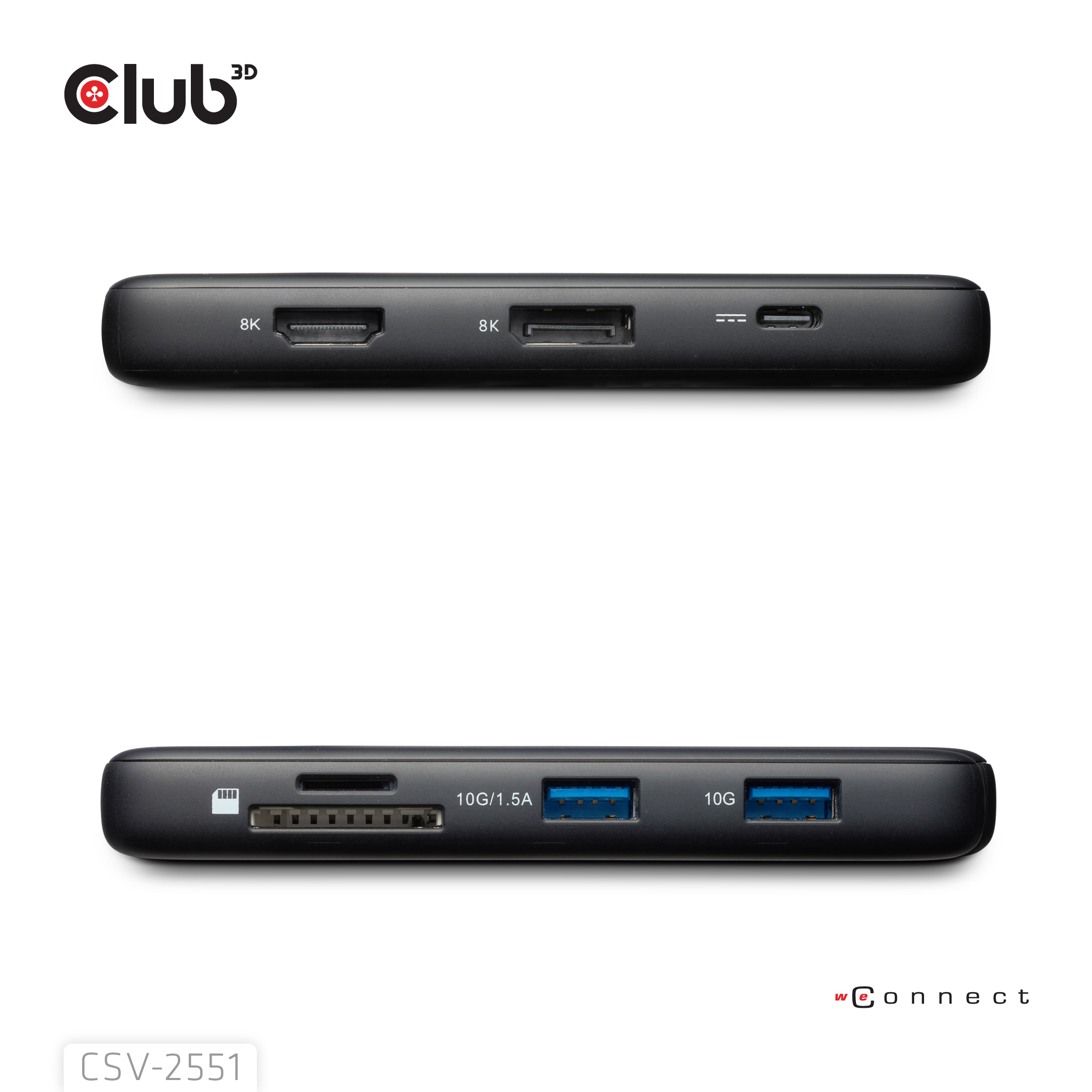 Club 3D 8-in-1 - Dockingstation - für Desktop, Laptop, Ansicht 2