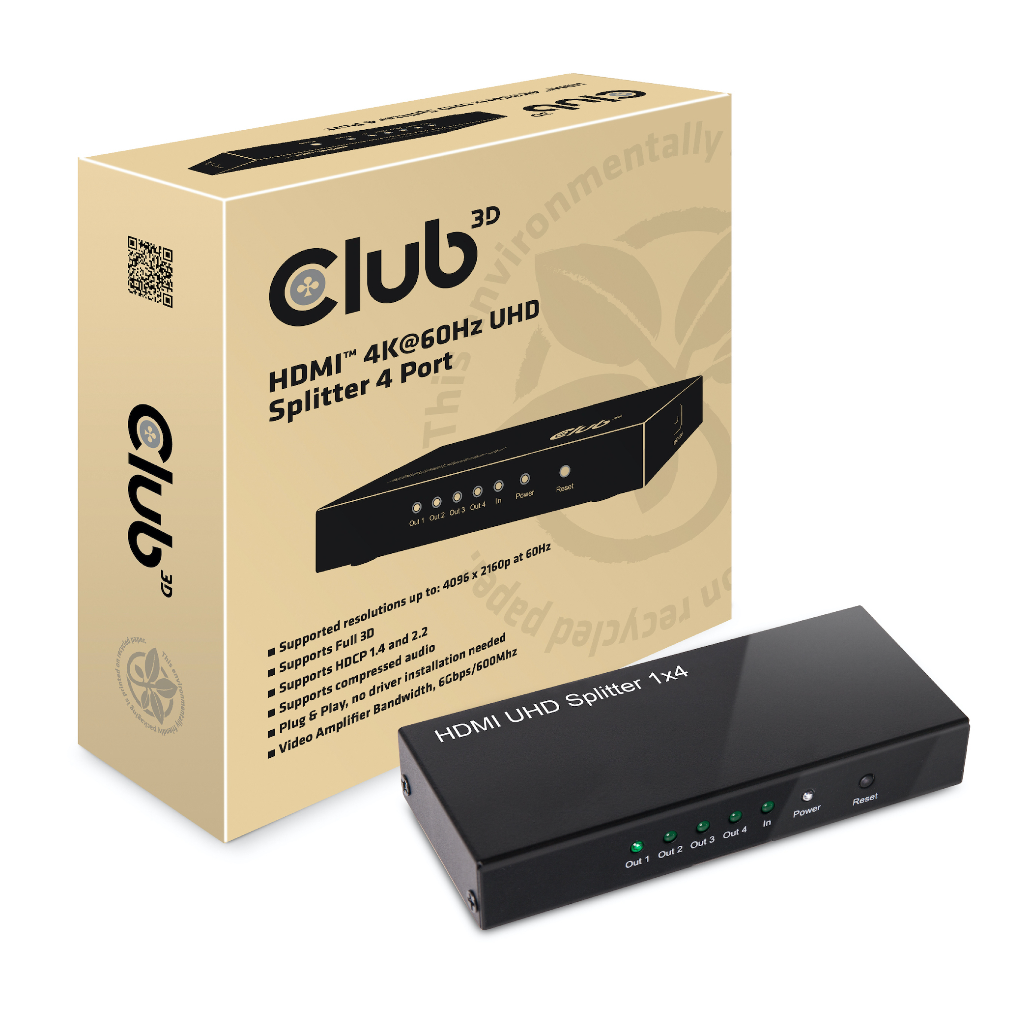 Club 3D SenseVision CSV-1380 - Video-/Audio-Splitter, Ansicht 2