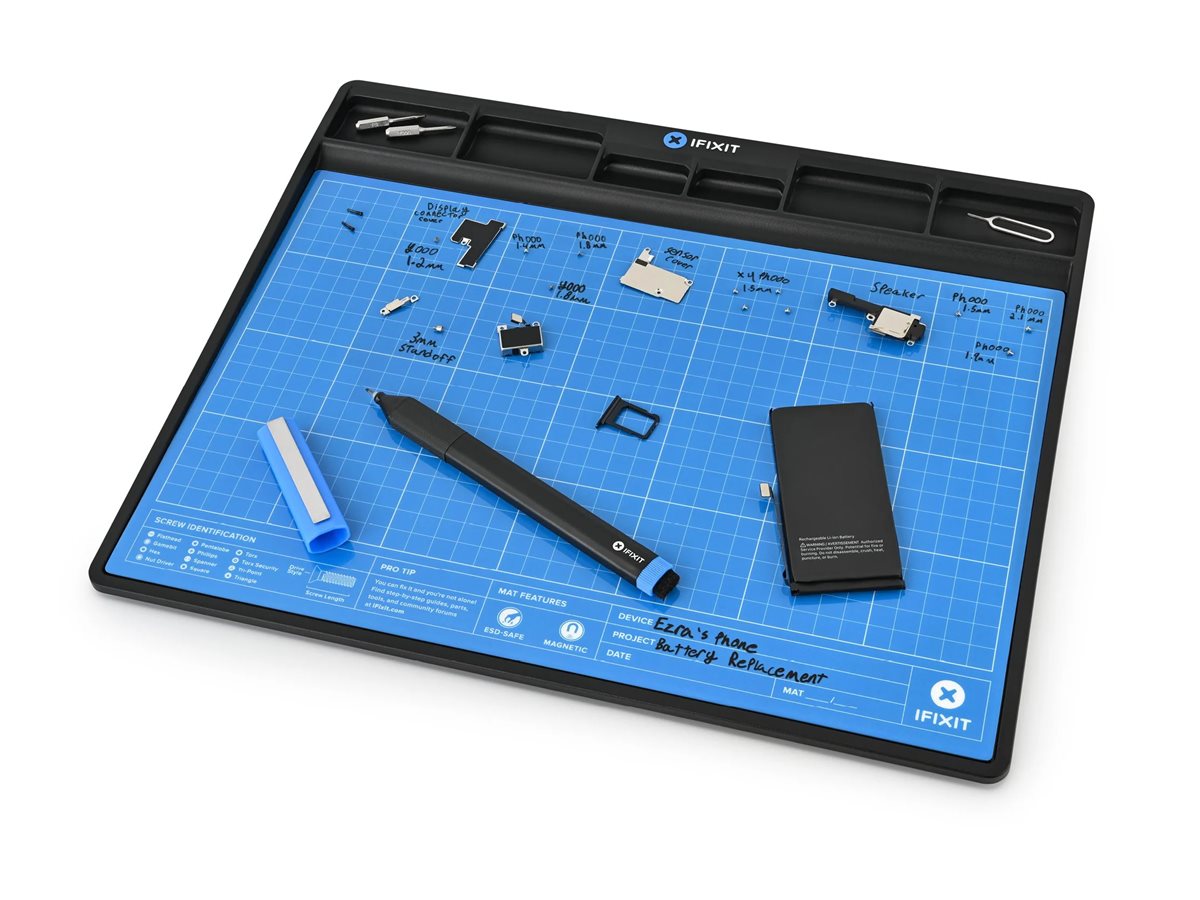 iFixit FixMat - Magnetmatte - Universal - Stift - Schwarz - Blau - Weiß - 300 mm - 250 mm, Ansicht 3