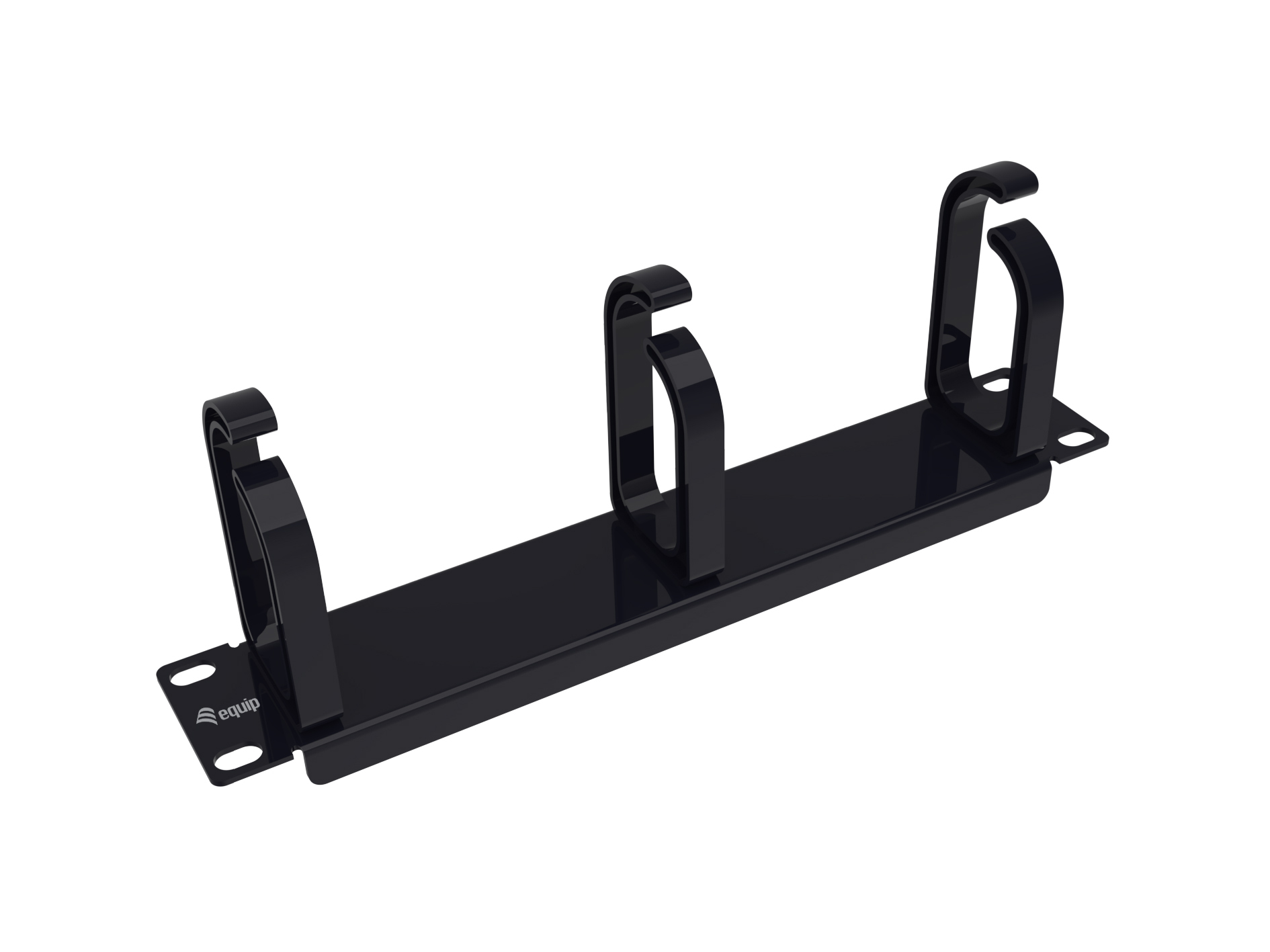 Equip Kabeldurchführung 10 1HE 3x Plastikringe schwarz, Ansicht 2