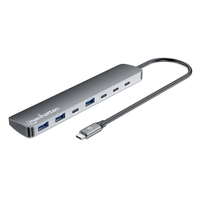Manhattan 10G/5G USB-C/USB-A Hub mit Power Delivery USB-C-Stecker auf vier USB-C-Ports