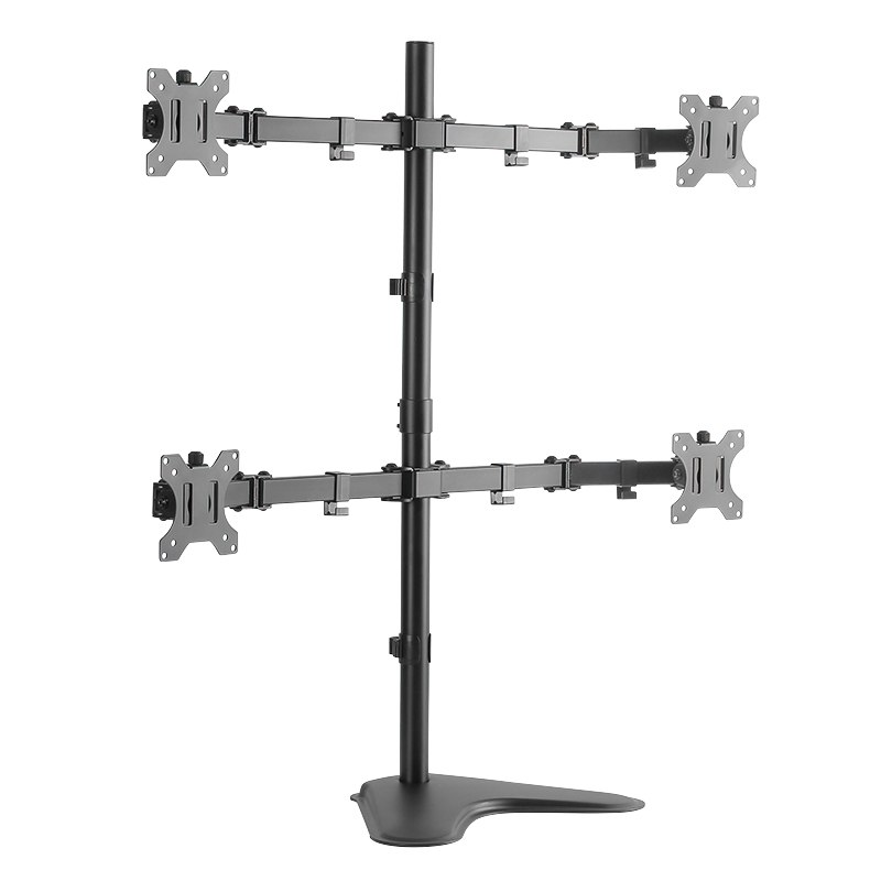 LogiLink Quad Monitor Desk Stand - Aufstellung für 4 LCD-Anzeigen - fester, kaltgepresster Stahl, Ansicht 4