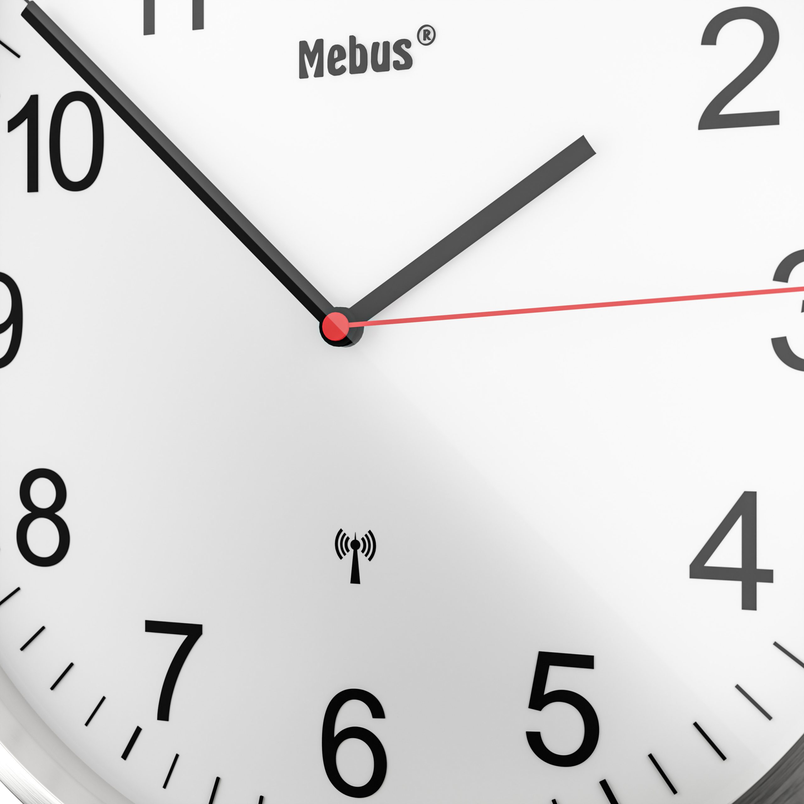 Mebus 19411 - Wand - Mechanische Uhr - Rund - Weiß - Metall - Modern, Ansicht 3