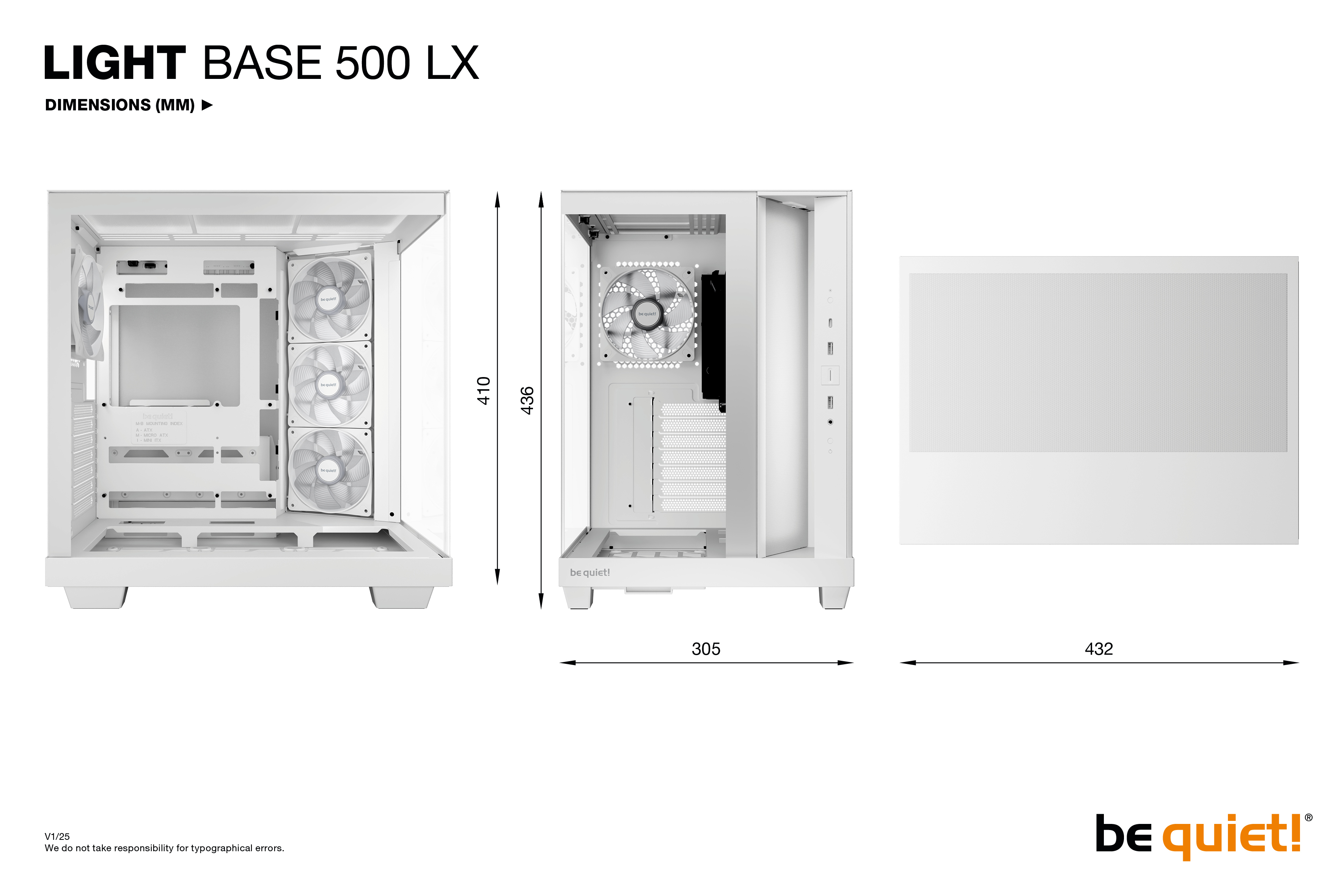 Be Quiet! Geh Light Base 500 LX White - Midi/Minitower - ATX, Ansicht 2