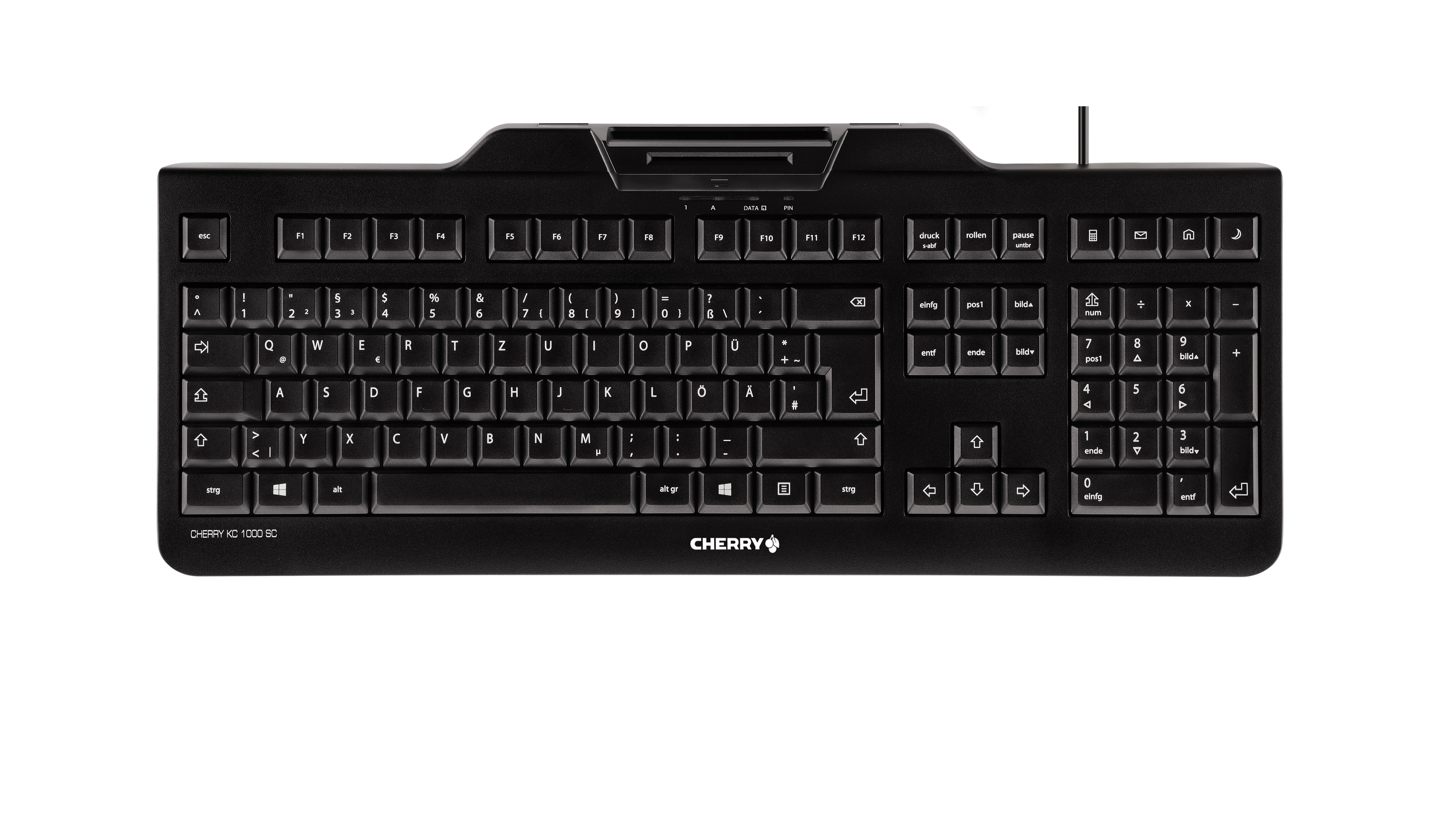 Cherry KC 1000 SC, Volle Größe (100%), Kabelgebunden, USB, Mechanischer Switch, QWERTY, Schwarz