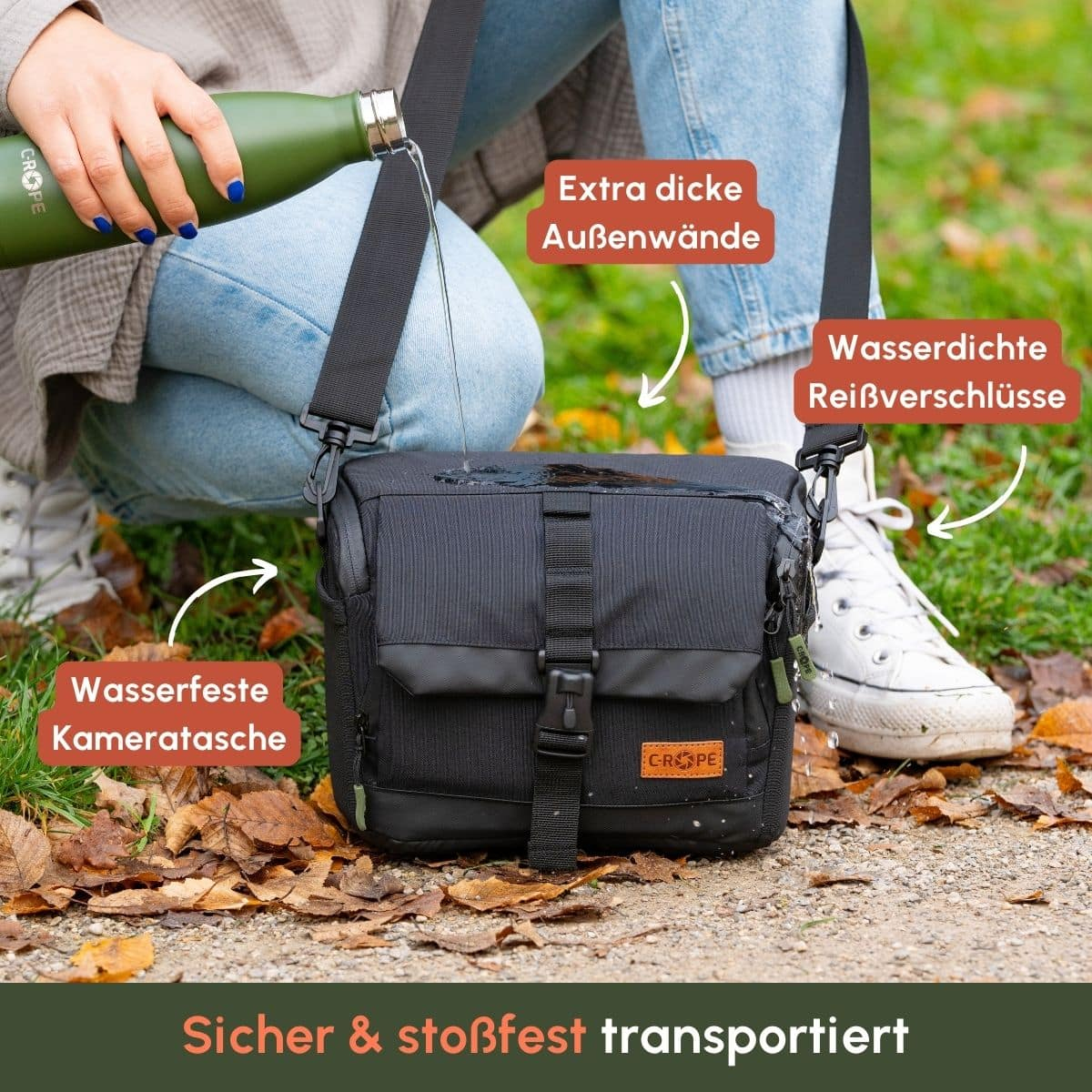 C-ROPE Kameratasche zum Umhängen V3 in Schwarz retail - Tasche, Ansicht 4