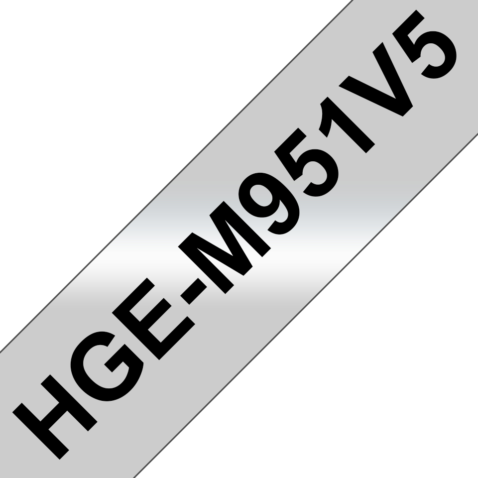 Brother HGE-M951V5 - Schwarz auf Silber - Rolle (2,4 cm x 8 m), Ansicht 2