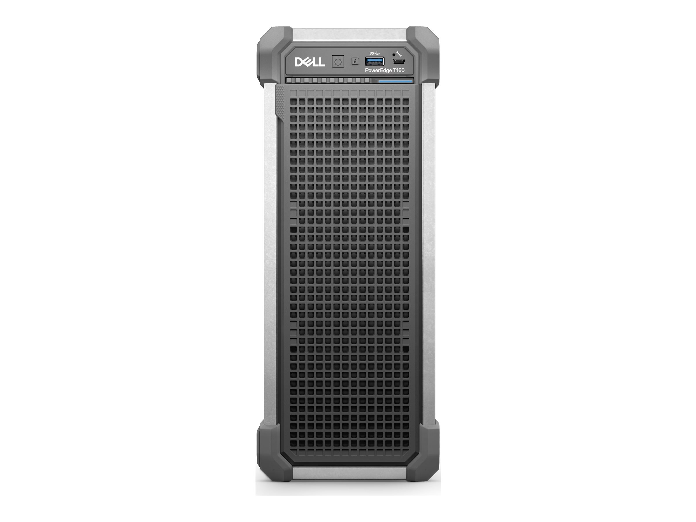 Dell PowerEdge T160 - Server - Compact Tower - 1-Weg - 1 x Xeon 6325P - RAM 32 GB - SSD 480 GB - 1GbE - Schwarz, Ansicht 3