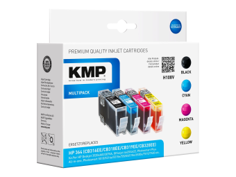 KMP MULTIPACK H108V - 4er-Pack - Schwarz Gelb Cyan Magenta - kompatibel - Tintenpatrone (Alternative zu: HP 364 HP CB316EE HP CB318EE HP CB319EE HP CB320EE)
