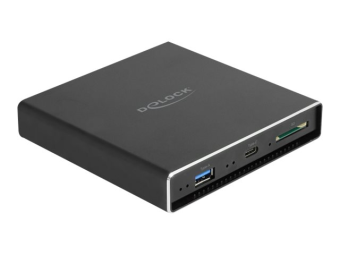 Delock External Enclosure for 2.5 SATA HDD  SSD with additional USB Type-C and Type-A Port and SD Slot - Speichergehäuse - 2.5 (6.4 cm)