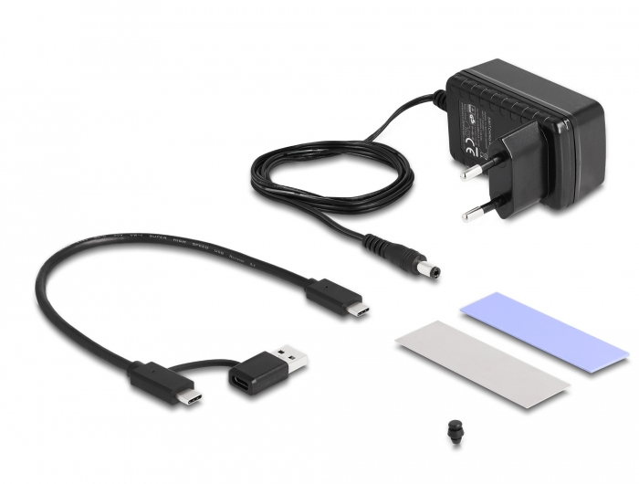 Delock Speicher-Controller mit One-Touch-Klonen - 2,5 / 3,5 gemeinsam genutzt, M.2 (6,4 cm/8,9 cm gemeinsam genutzt), Ansicht 2