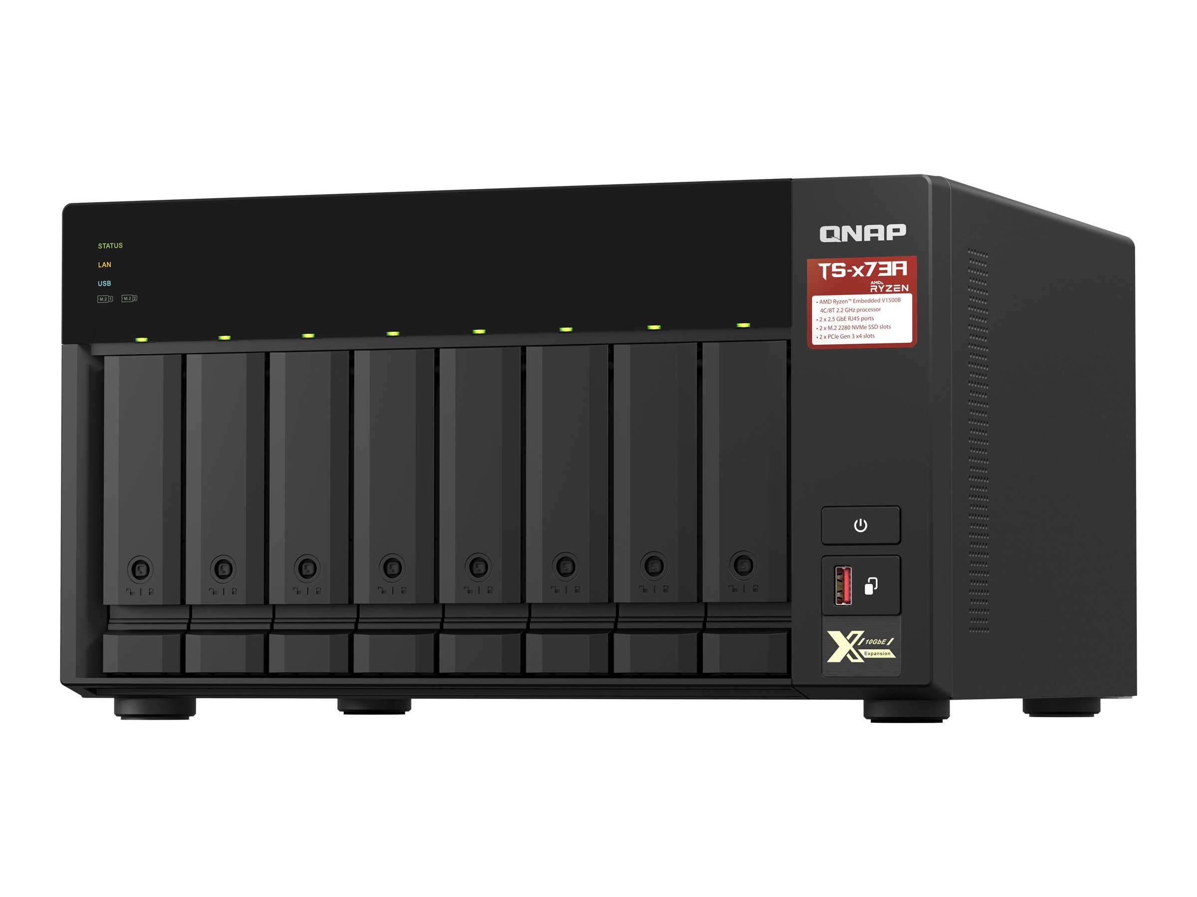 QNAP TS-873A-8G 8-bay NAS Ryzen V1050B (TS-873A-8G)