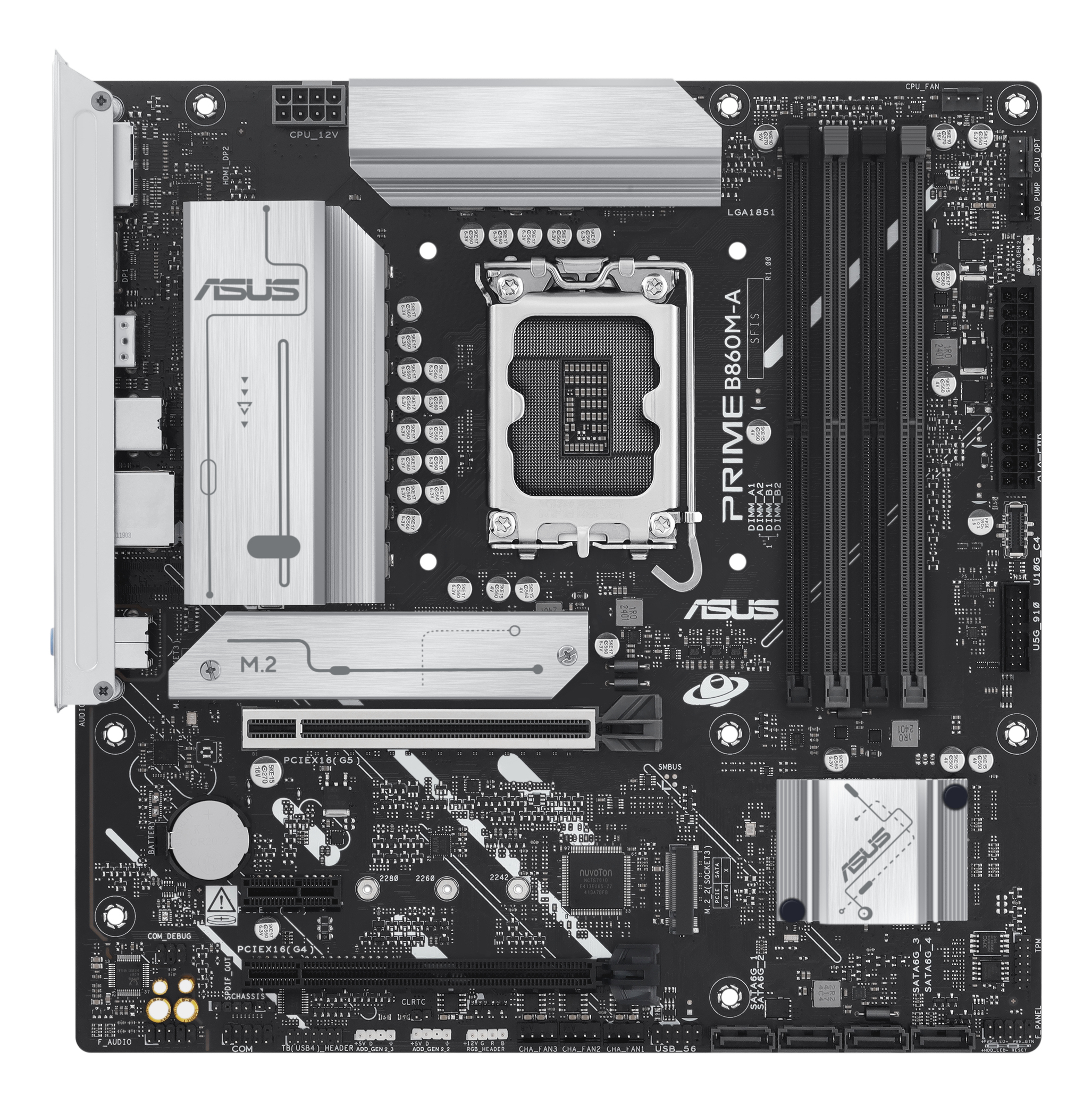 ASUS PRIME B860-PLUS-CSM - Motherboard - ATX - LGA1851-Sockel - B860 Chipsatz - Onboard-Grafik - 90MB1K00-M0EAYC, Ansicht 3