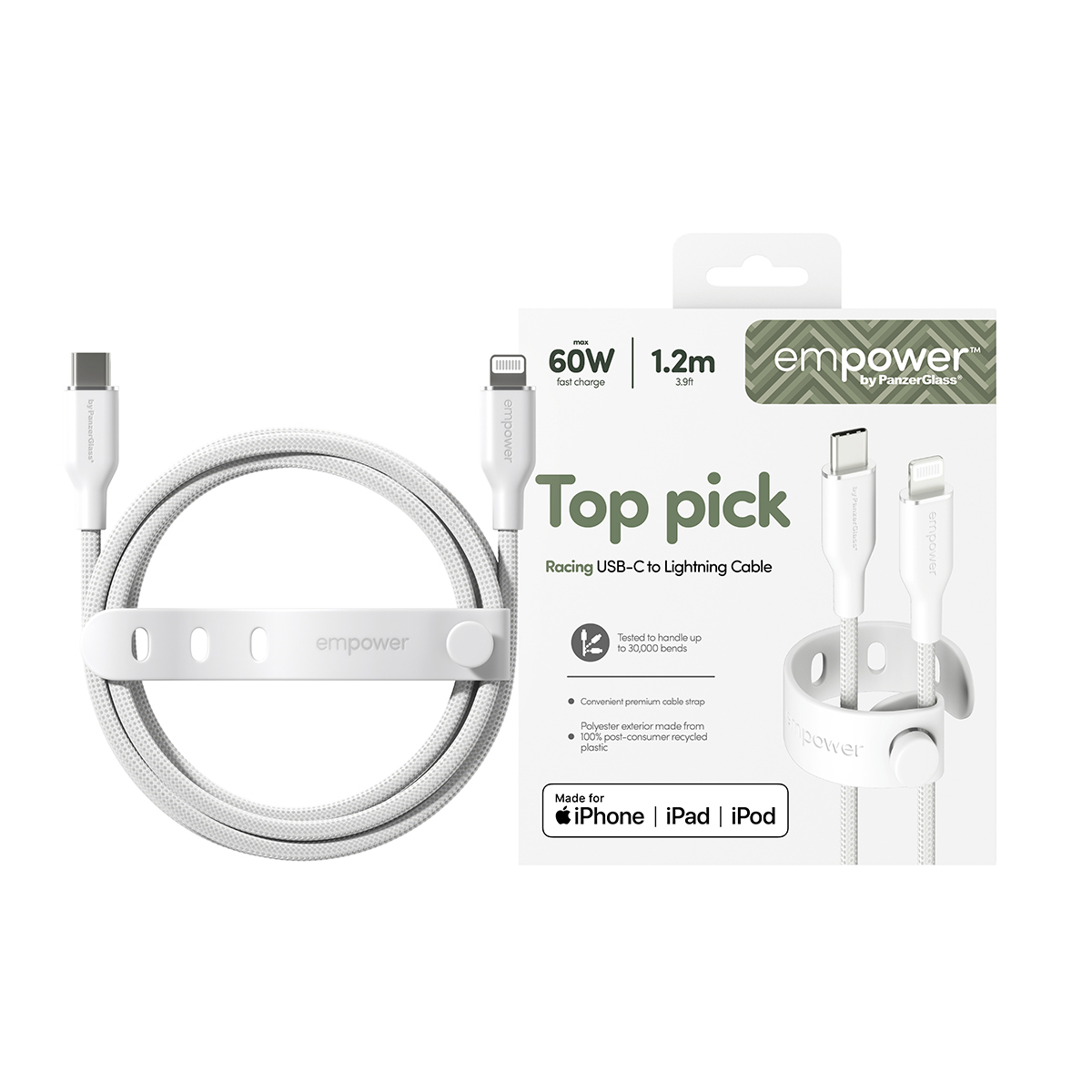 PanzerGlass USB 2.0-Kabel Racing 60 W C - Lightning - Kabel - Digital/Daten, Ansicht 2