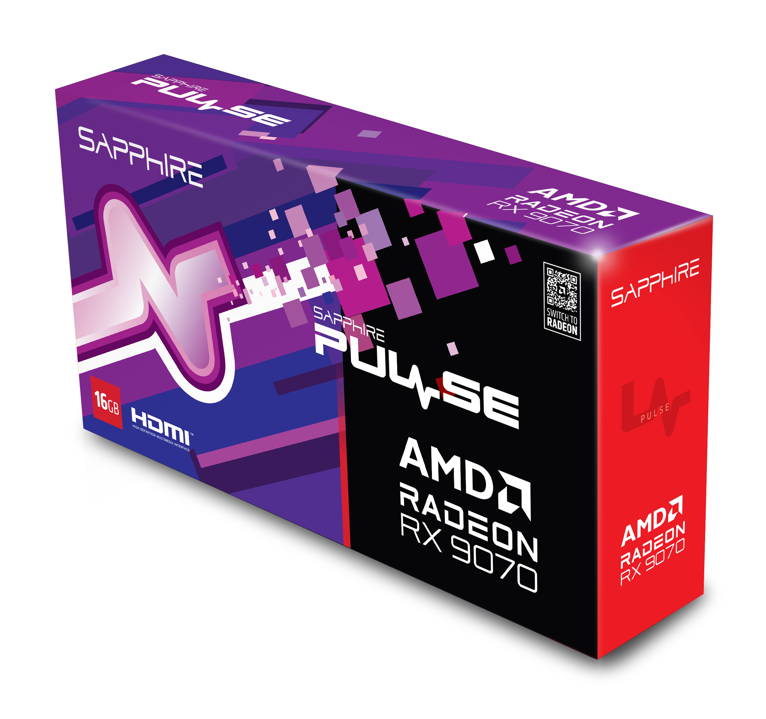 Sapphire Pulse Radeon RX 9070 AMD 16 GB GDDR6 - Grafikkarte - 16.384 MB, Ansicht 4