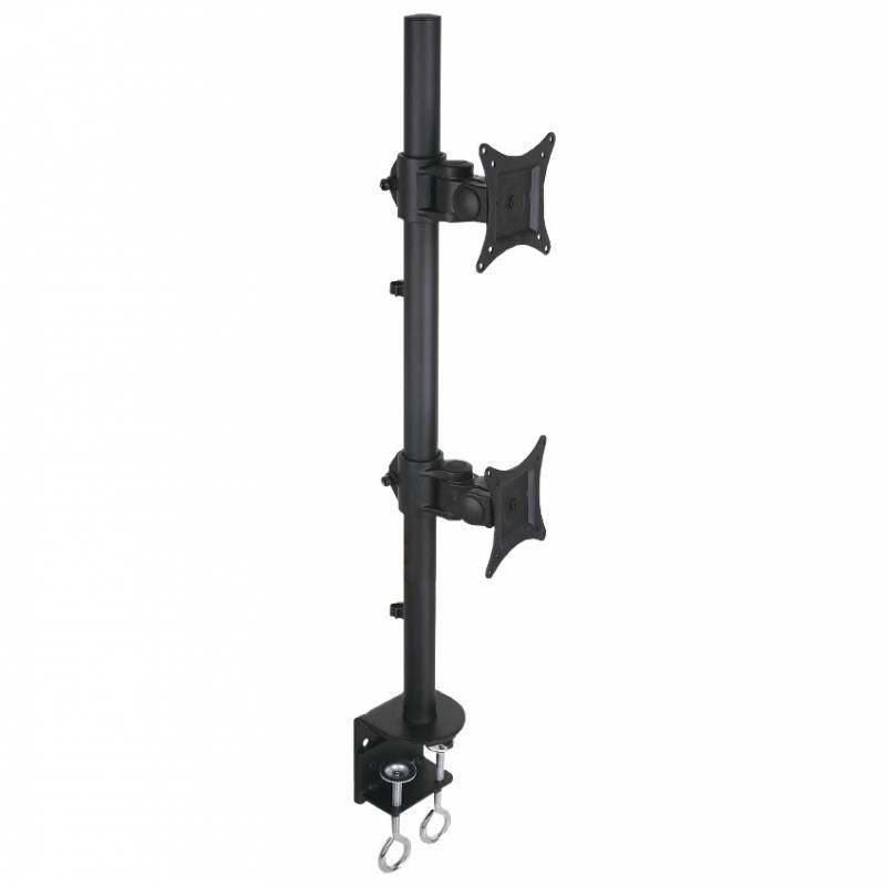 Techly Befestigungskit für 2 Monitore - Schwarz - Bildschirmgröße: 33-68.6 cm (13-27), Ansicht 2