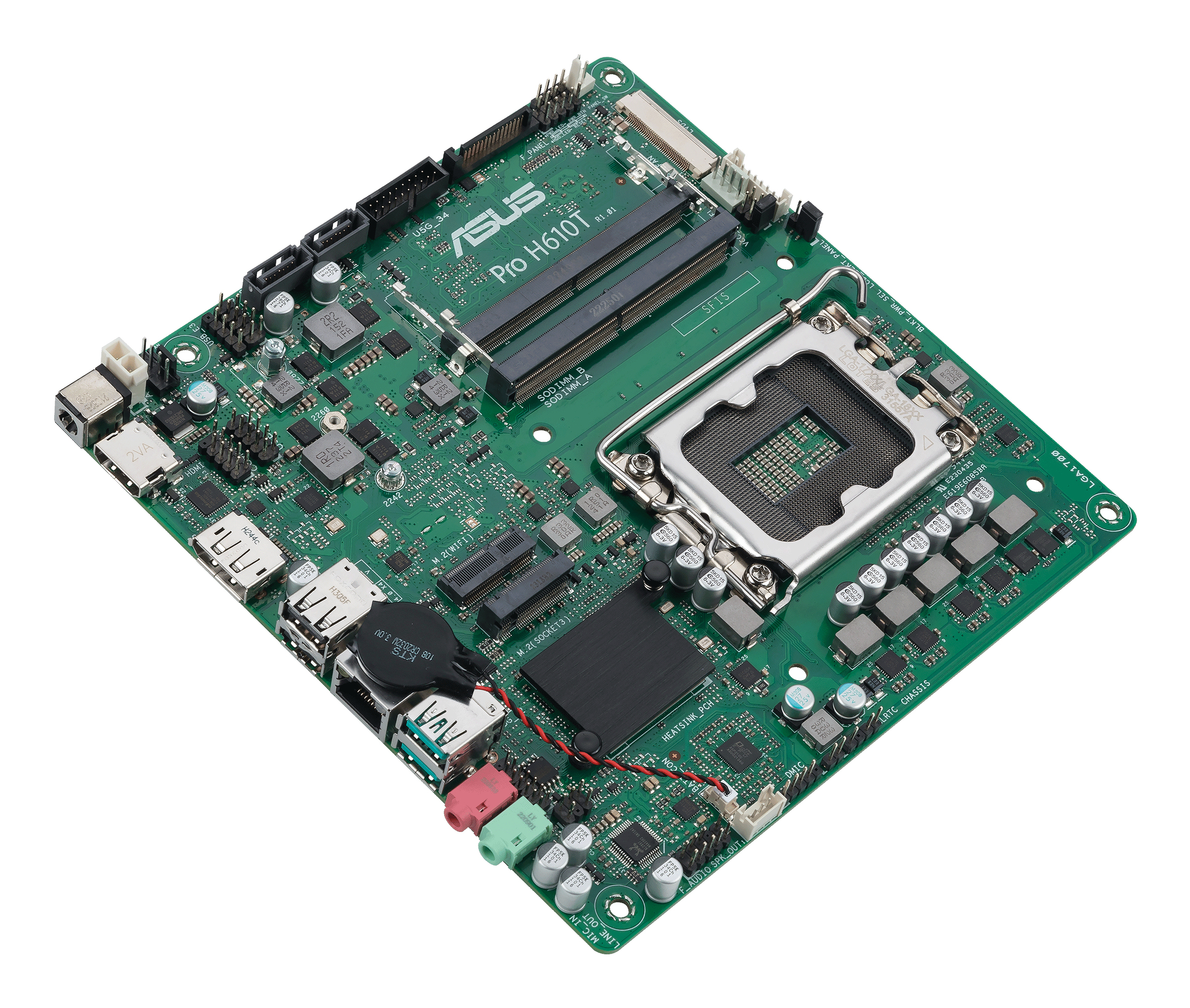 ASUS Pro H610T-CSM - Motherboard - Mini-ITX - LGA1700-Sockel - H610 Chipsatz, Ansicht 4