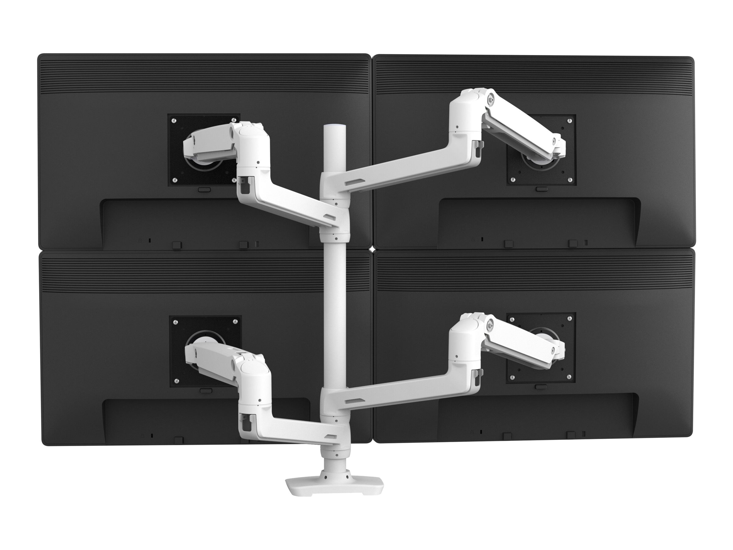 Ergotron LX Dual Stacking Arm Tall Pole - Befestigungskit - für 2 LCD-Displays - Aluminium - weiß, Ansicht 3
