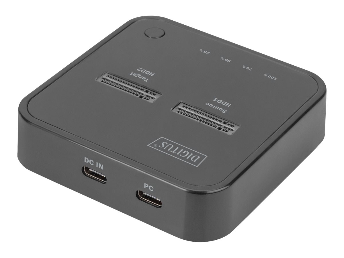 DIGITUS Dual M.2 NVMe SSD Docking Station mit Offline-Klonfunktion, USB-C