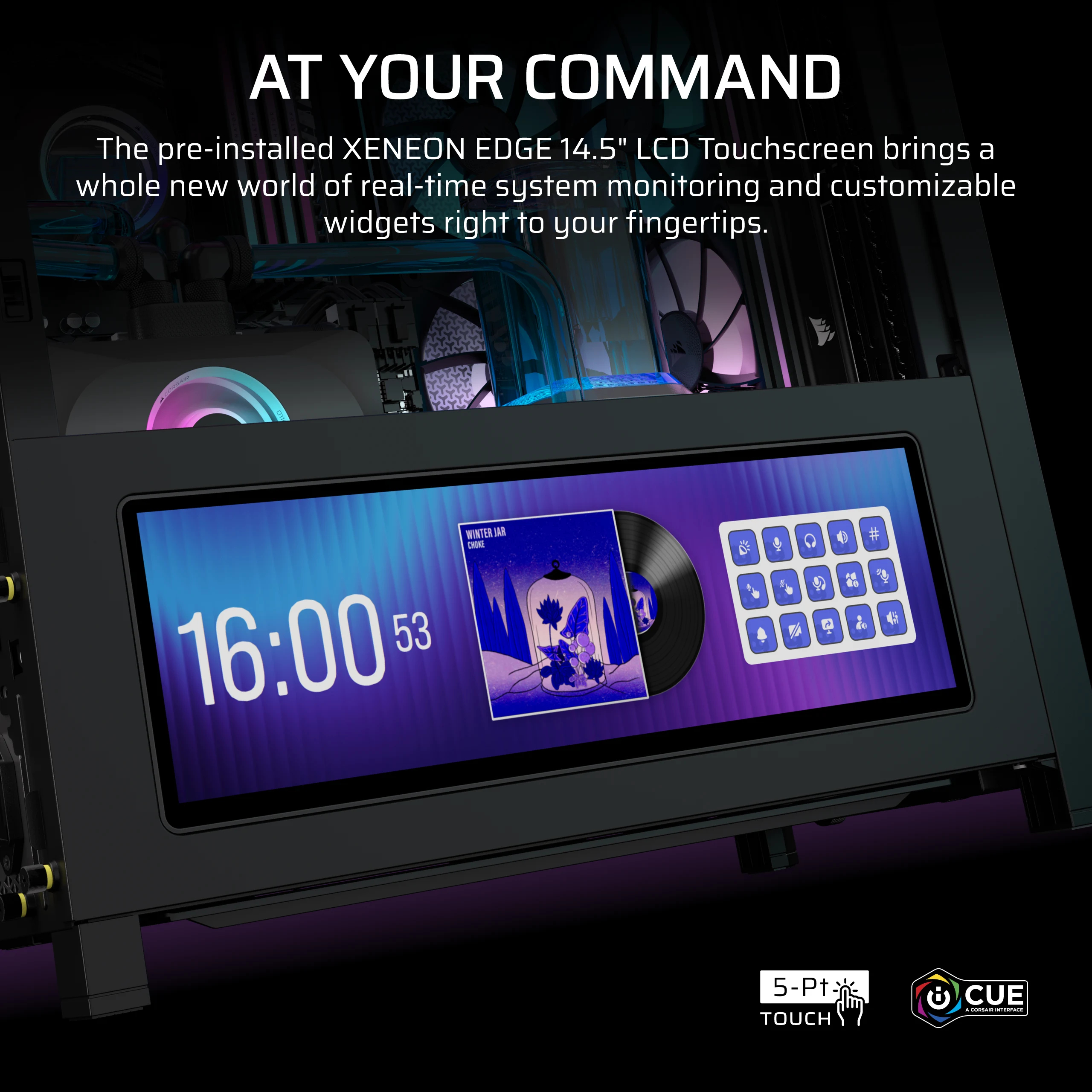 Corsair Frame 4000D LCD RS Performance Mid-Tower Black - Tower - ATX, Ansicht 3