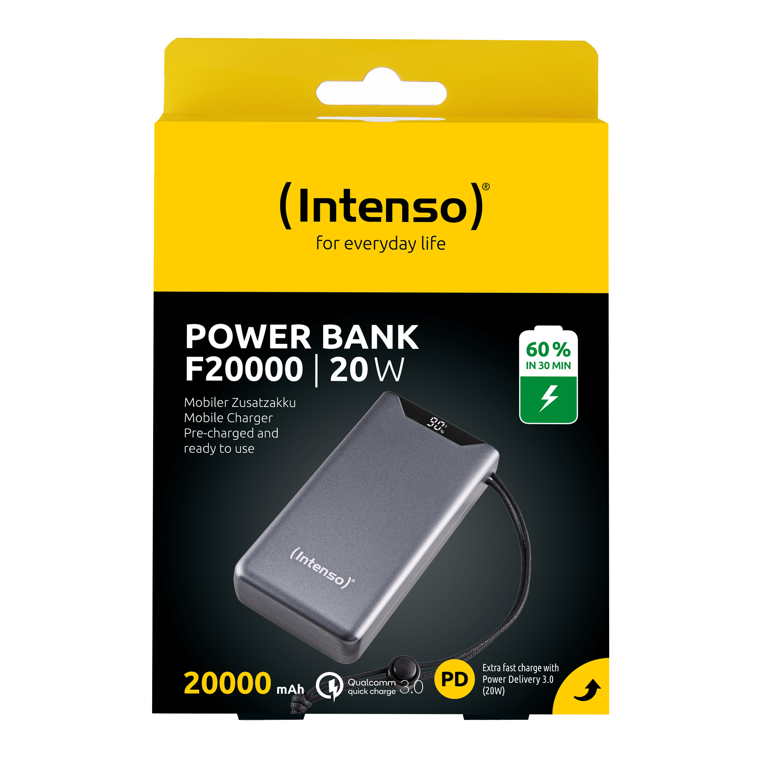 Intenso Power Bank F 20000 mAh Grau USB C/C - Akku, Ansicht 2