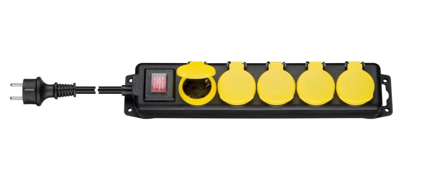 Goobay - Steckdosenleiste - Wechselstrom 230 V - 3680 Watt - Eingabe, Eingang Typ F - Ausgangsanschlüsse: 5, Ansicht 2