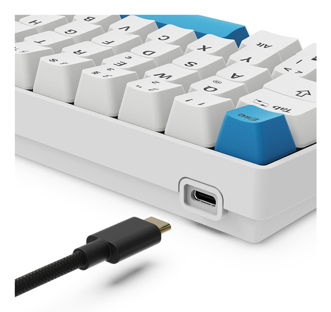 Sharkoon Skiller SGK50 S4 Gen2 PBT weiss Gateron G Pro 3.0 Yellow - TL: Deutsch, QWERTZ, Ansicht 3