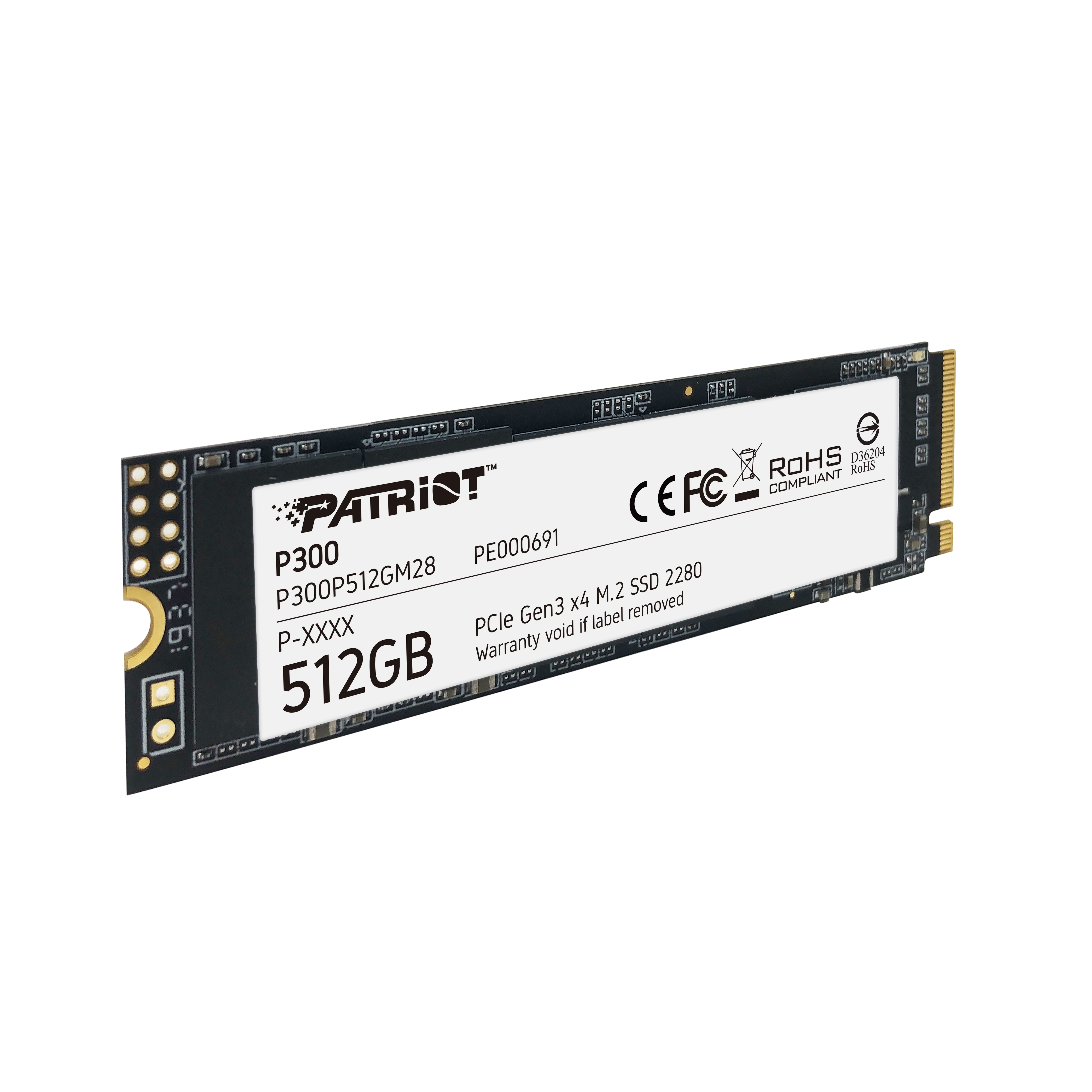 PATRIOT P300 - SSD - 512 GB - intern - M.2 2280 - PCIe 3.0 x4 (NVMe), Ansicht 4