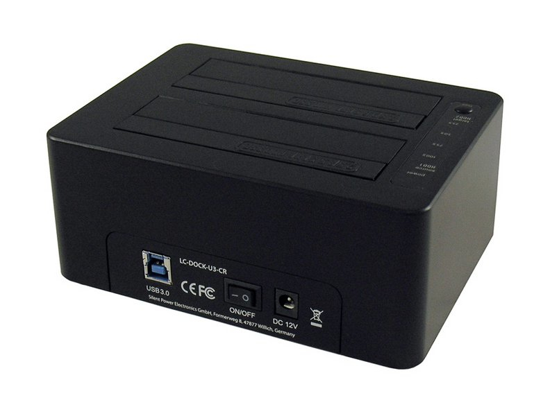 LC-Power LC-DOCK-U3-CR - HDD-Dockingstation mit Netzanzeige, Ein/Aus-Schalter, Ansicht 2