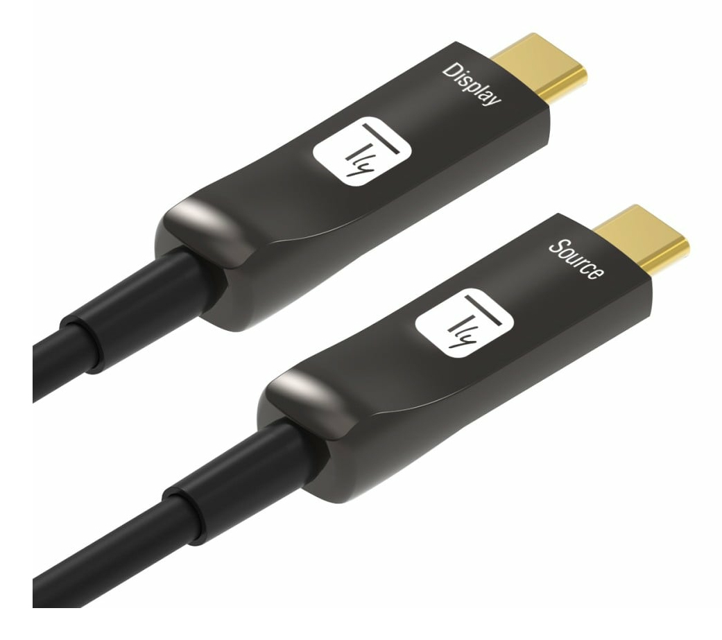 Techly Aktiv USB-C AOC Glasfaserkabel 4k 20m - Kabel - Digital/Daten, Ansicht 3