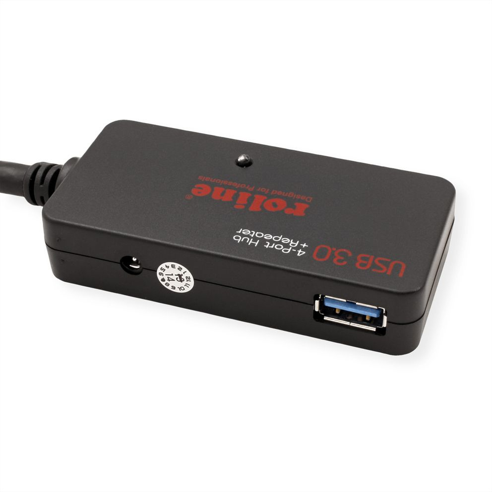 ROLINE USB 3.2 Gen1 Hub 4x mit Verlängerungskabel 10m, Ansicht 3
