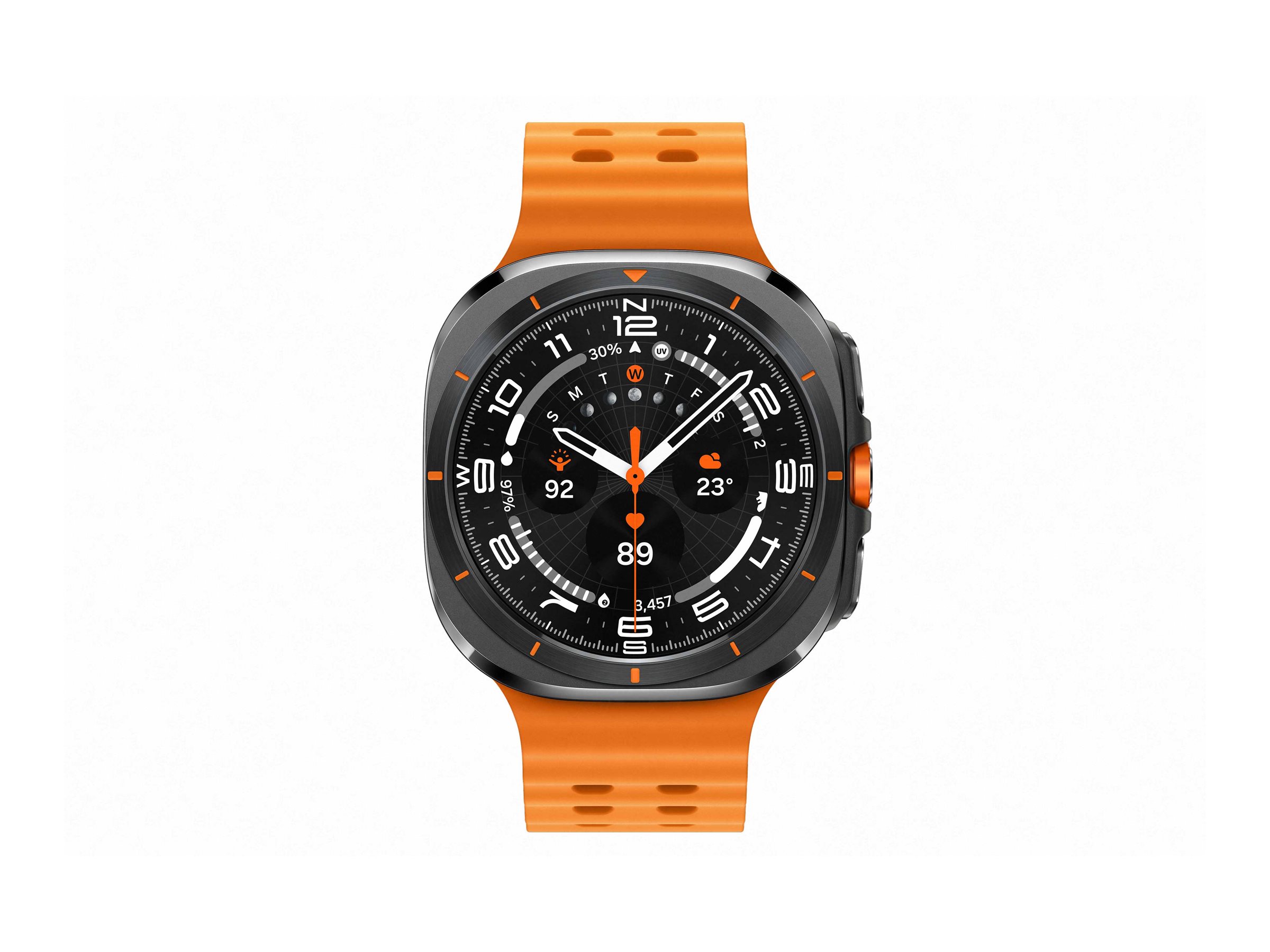 Samsung Galaxy Watch Ultra - 47 mm - titanfarben grau - intelligente Uhr mit Marineband - Orange - S/M/L - 3.73 cm, Ansicht 3