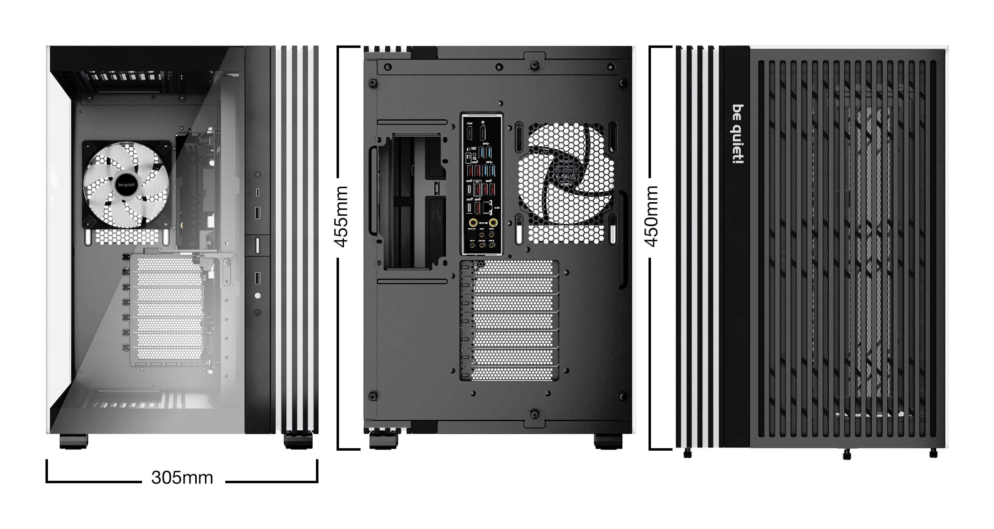 Be Quiet! Light Base 600 LX - Midi-Tower - ATX - Seitenteil mit Fenster (Glas), Ansicht 3